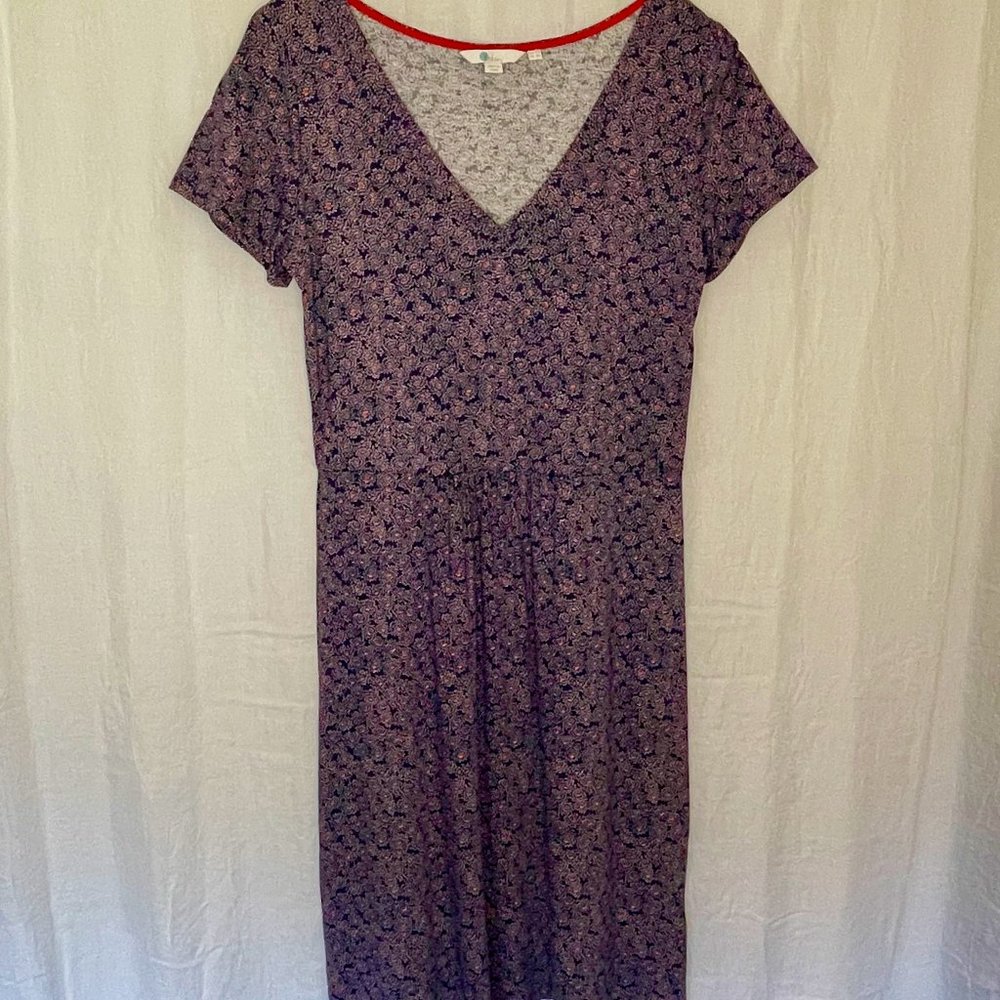 Boden Women's Penelope Jersey Navy Fireworks Dress Size 8